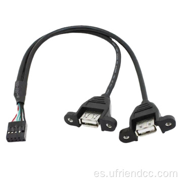 Ph2.0 Cable de cable de placa base Doble USB-A